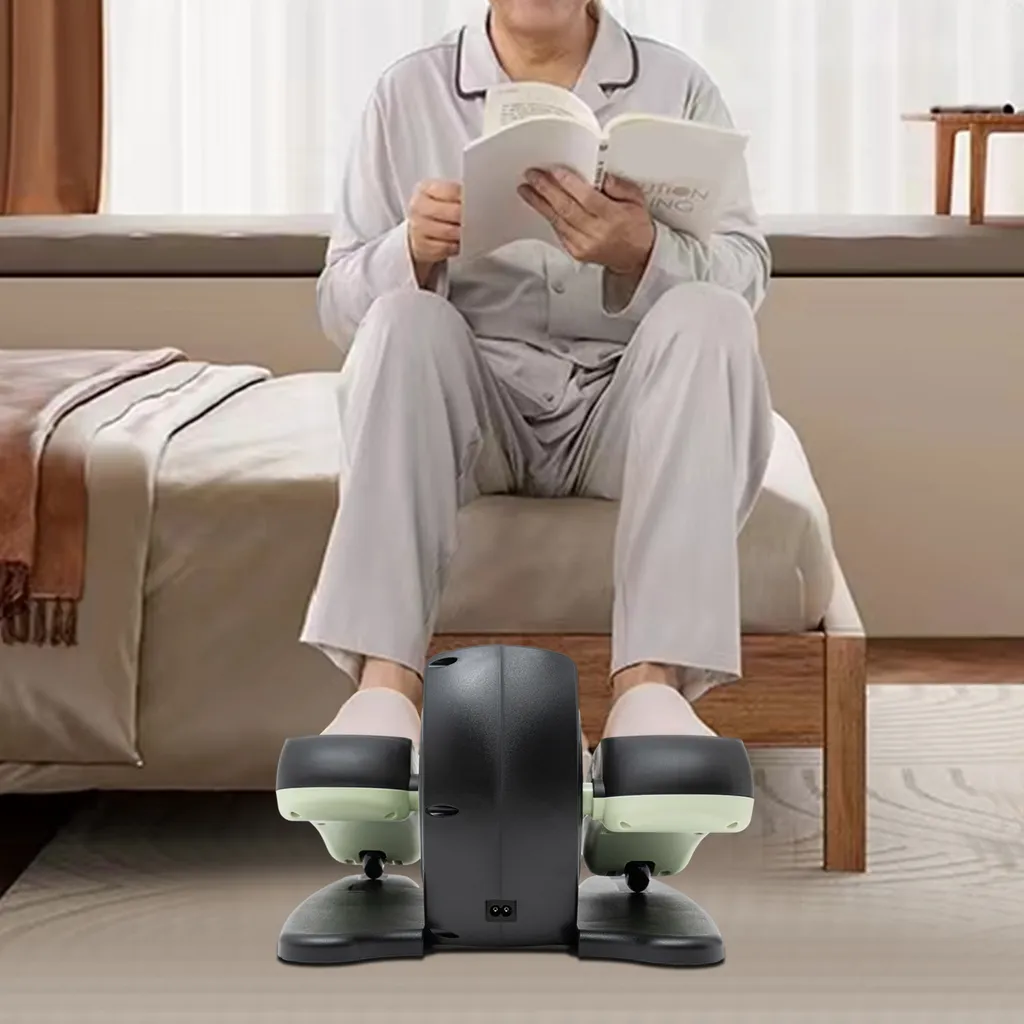Pédalier elliptique assis pour seniors avec télécommande - Noir Vert - 3