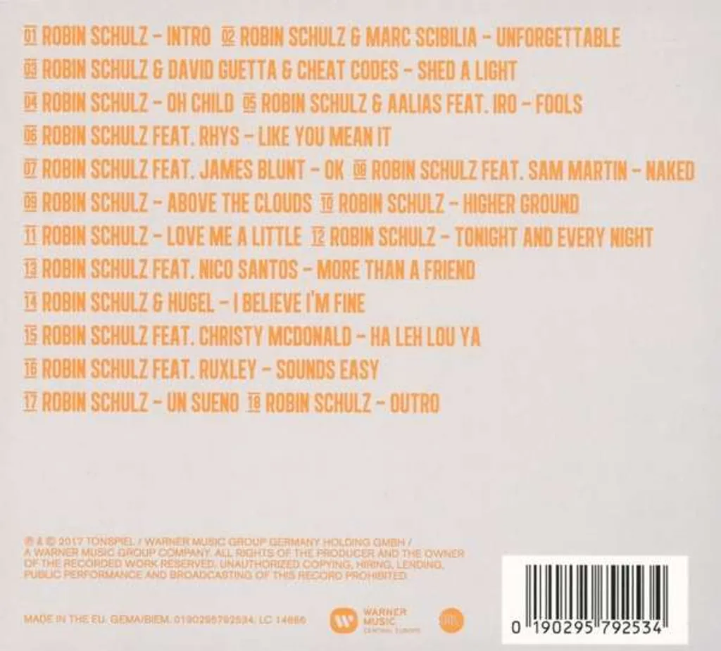 Uncovered Robin Schulz Album Édition Limitée Digipak Design Unique