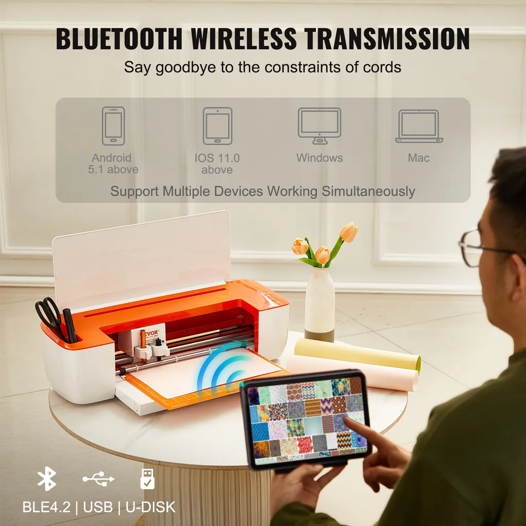Machine de découpe intelligente Bluetooth VEVOR compatible iOS Mac - 5