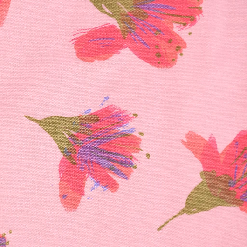 Stoffabschnitt Aquarellblüten rosa bunt 50x 140cm