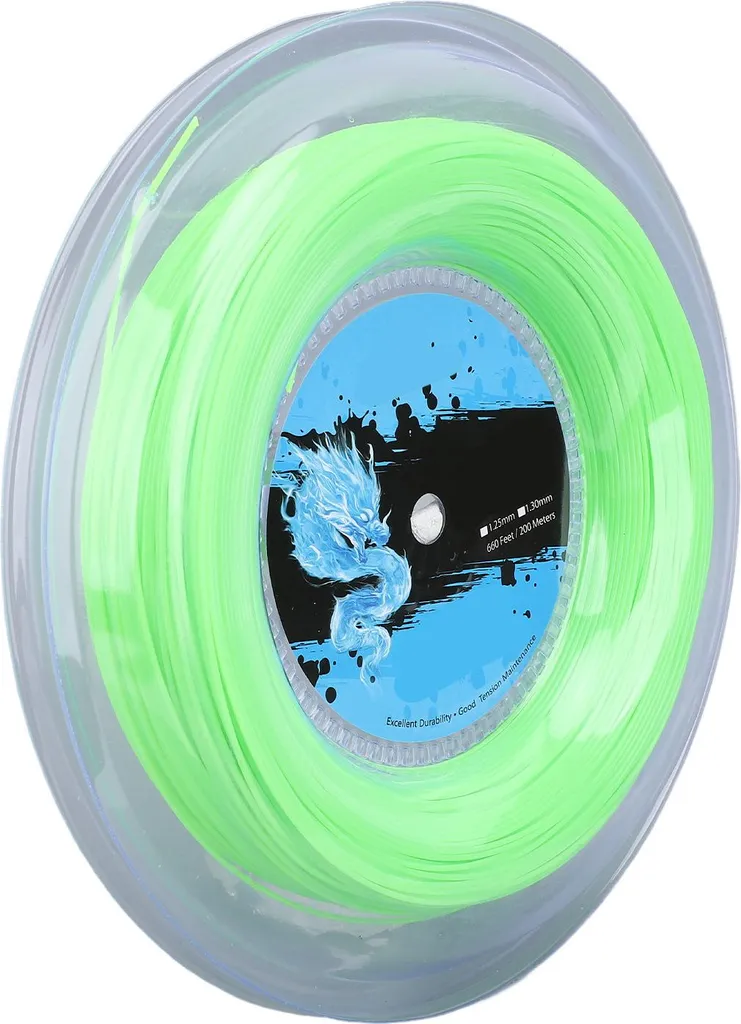 Cordage tennis durable 200m polyester vert fluo contre la casse - 3
