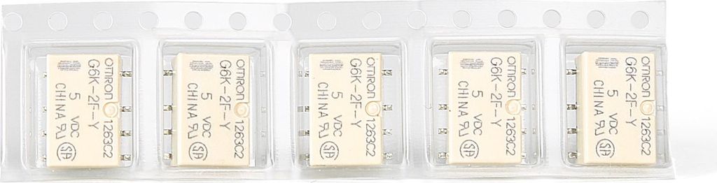 5er Set Signalrelais DC 5V SMD G6K-2F-Y-5VDC - Kompaktes und energieeffizientes Omron Signalrelais