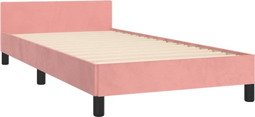 vidaXL Rám postele s čelom bez matraca Ružová 80x200 cm Obrázok produktu 