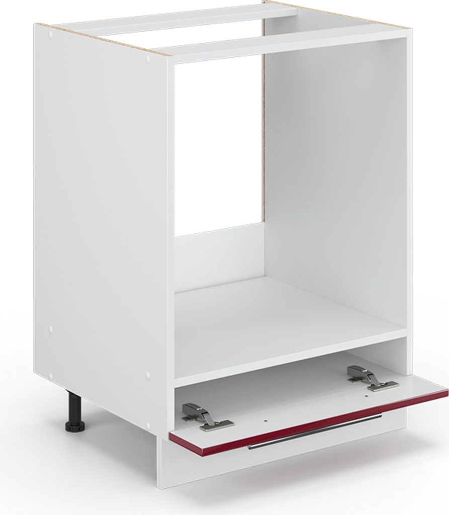 Meuble Sous-plan De Cuisine Fame-Line VICCO 60cm - Blanc Bordeaux Rouge - Brillant