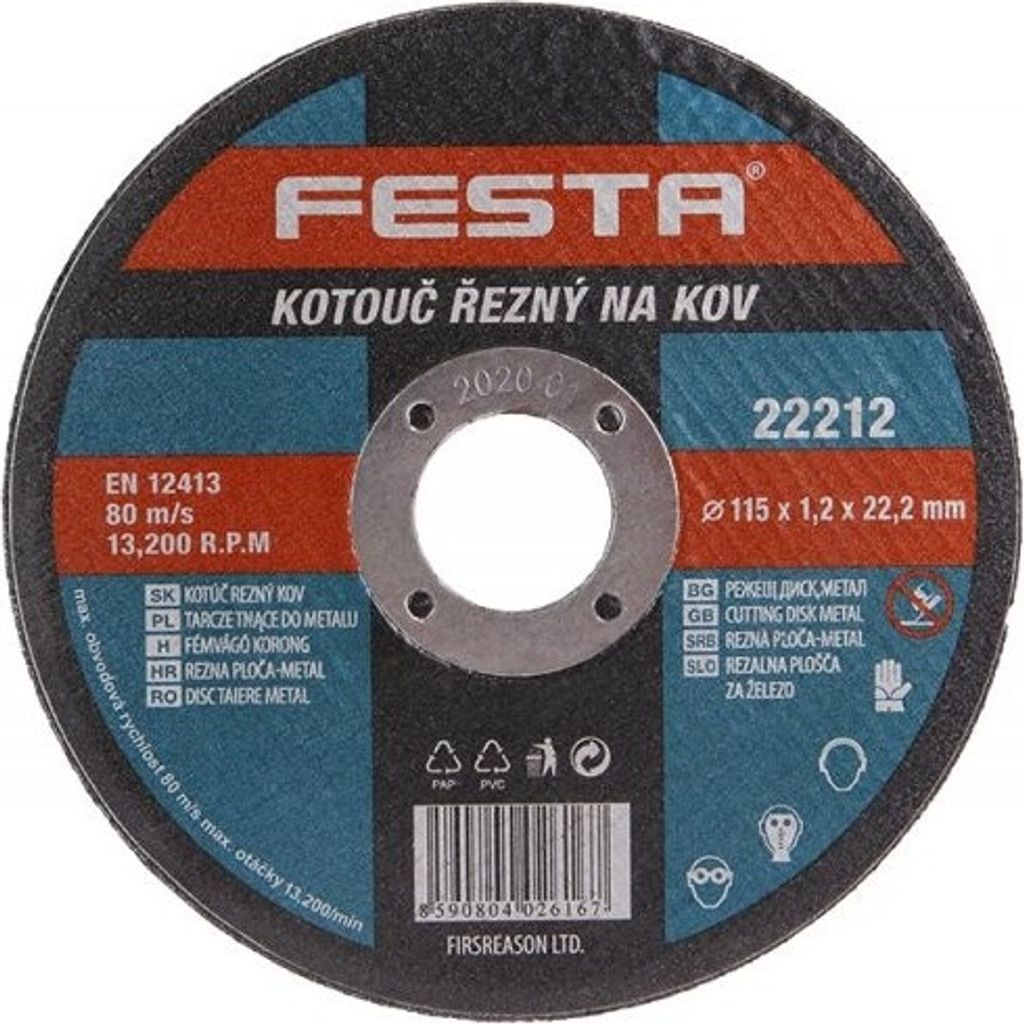 FESTA Metall-Trennscheibe 115x1,2x22,2 - Packung mit 1 Stück