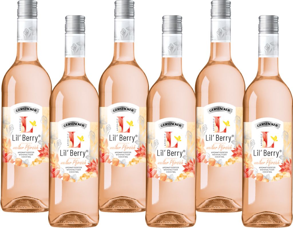 Gerstacker Lil´Berry white Peach (6x0,75l) Produktbild 