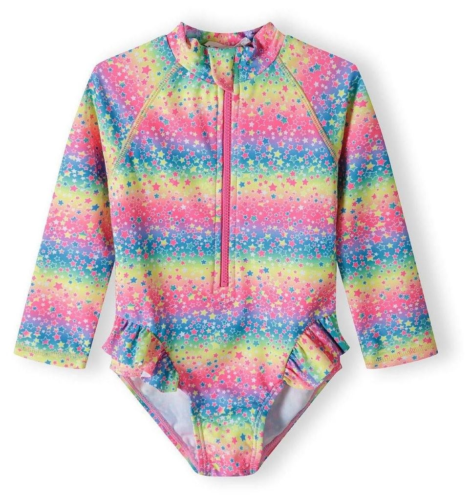 Minoti Mädchen Badeanzug UV-Schutz Langarm Multicolor - Produktbild 
