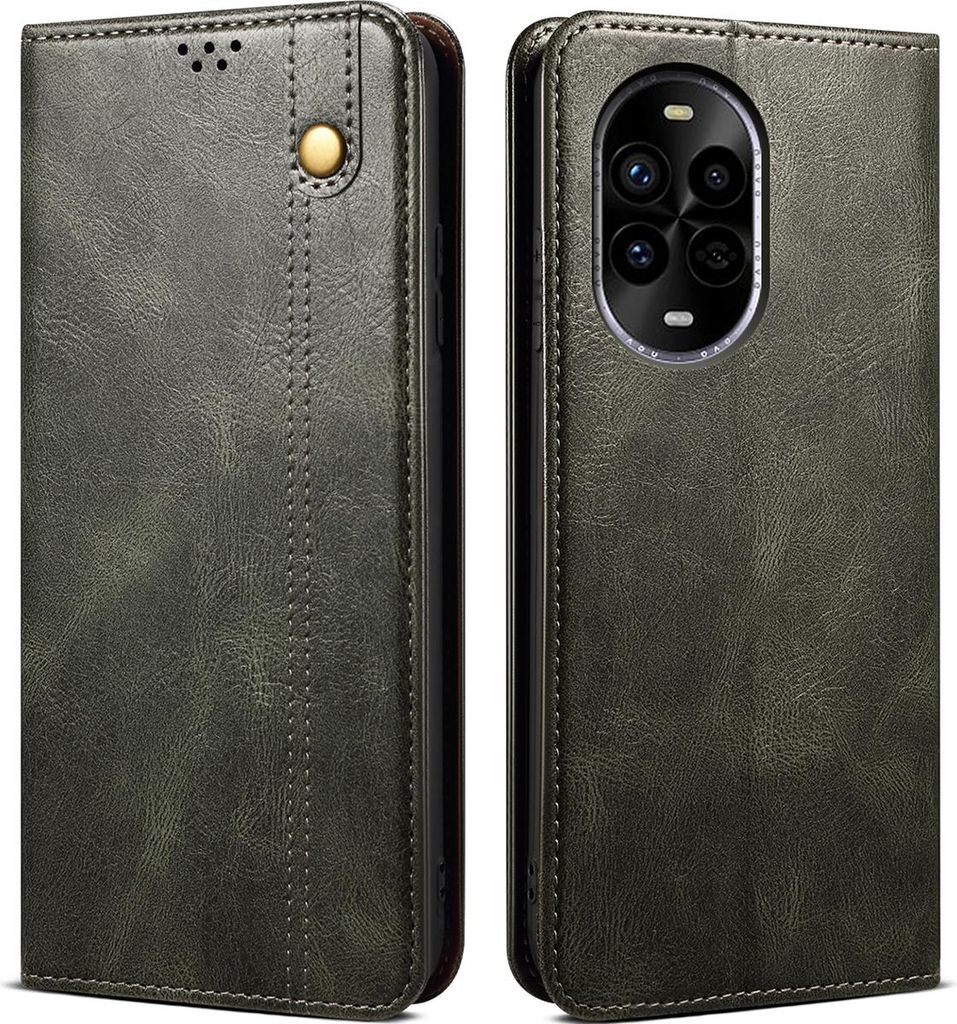 Hülle für Huawei Nova 13 Pro Leder Brieftasche Schutzhülle mit Standfunktion Grün