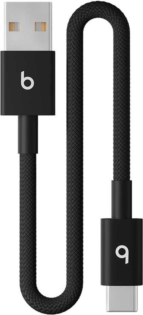 Beats USB-A to USB-C Woven Short Cable (20 cm) - Bolt Black