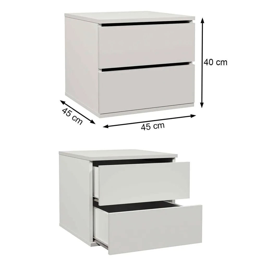 Commode à 2 tiroirs intégrable Chêne Artisan 45 cm pour dressing chic - 4