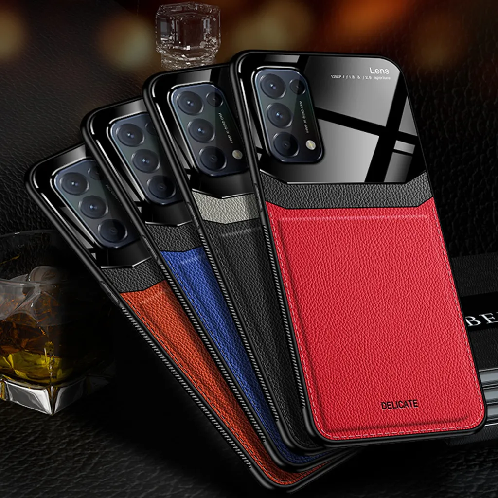 SATURCASE Custodia per OPPO Reno 5Z 5G, anello Kickstand Hybrid 2 in 1