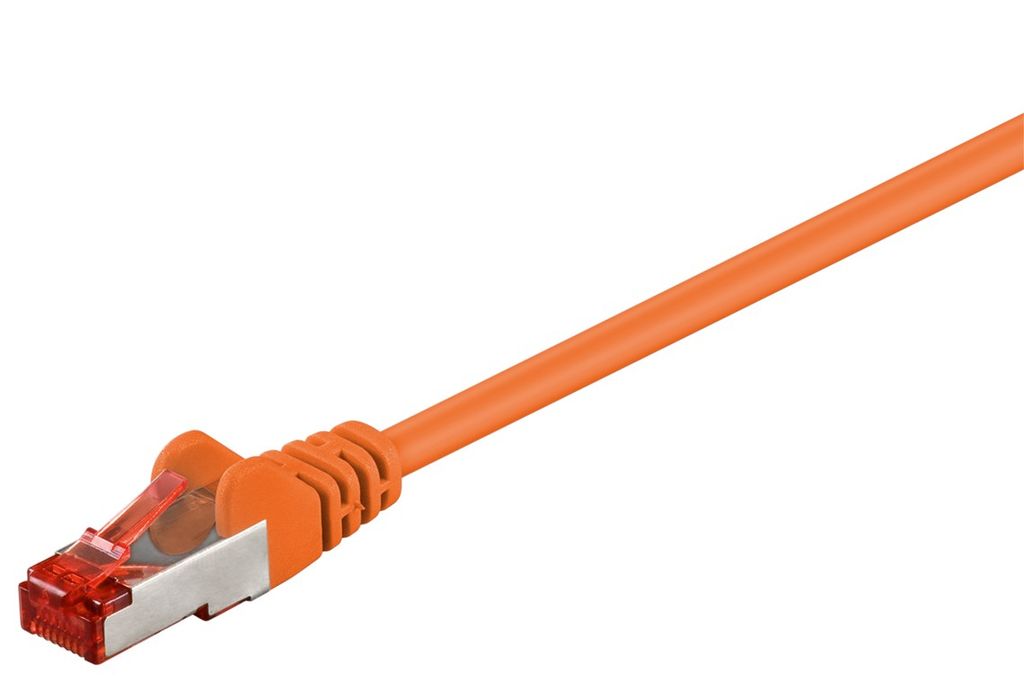CAT 6 câble réseau S/FTP, orange, 0.5m Image du produit 