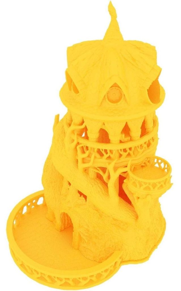 Fates End Würfelturm Druid gelb – 3D Tabletop Zubehör