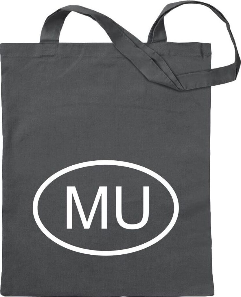 Kiwistar - Baumwolltasche - stahlgrau - Mauritius MU - Turnbeutel Fun Rucksack Sport Beutel Gymsack Ziehgurt