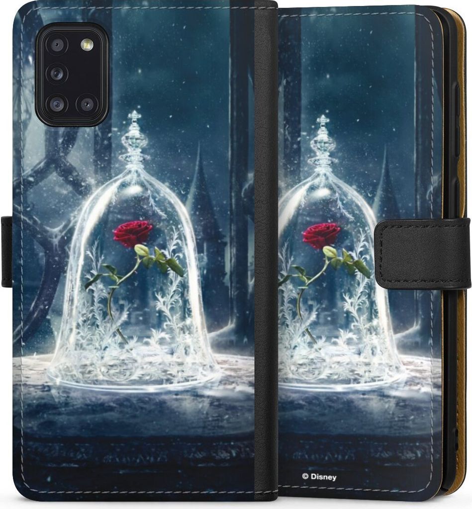 DeinDesign Klapphülle für Samsung Galaxy A31 Handytasche Lederhülle Tasche Die Schöne und das Biest Disney Princess Rose