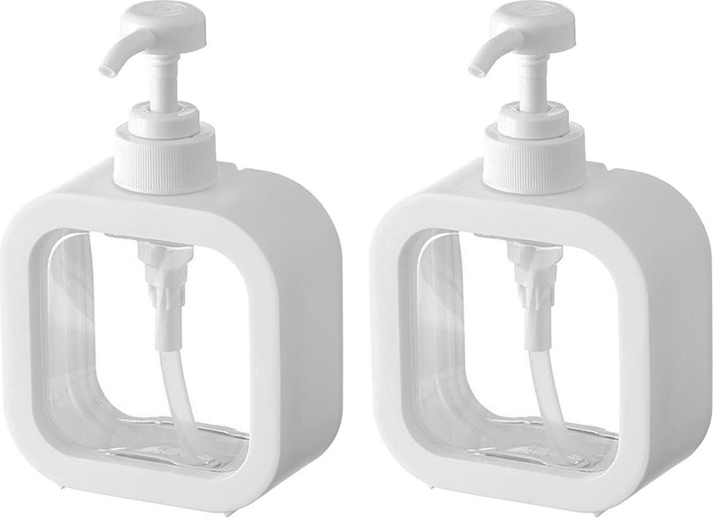 Seifenspender Set - nachfüllbar - 2 Stück - Kunststoff - 500 ml