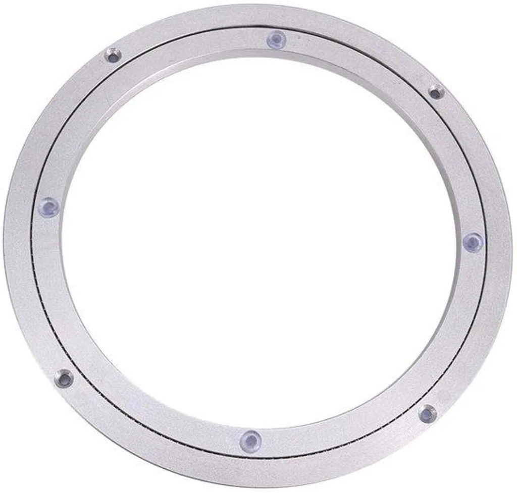 Support rotatif à gâteaux 255 mm aluminium brossé avec pied stabilisé