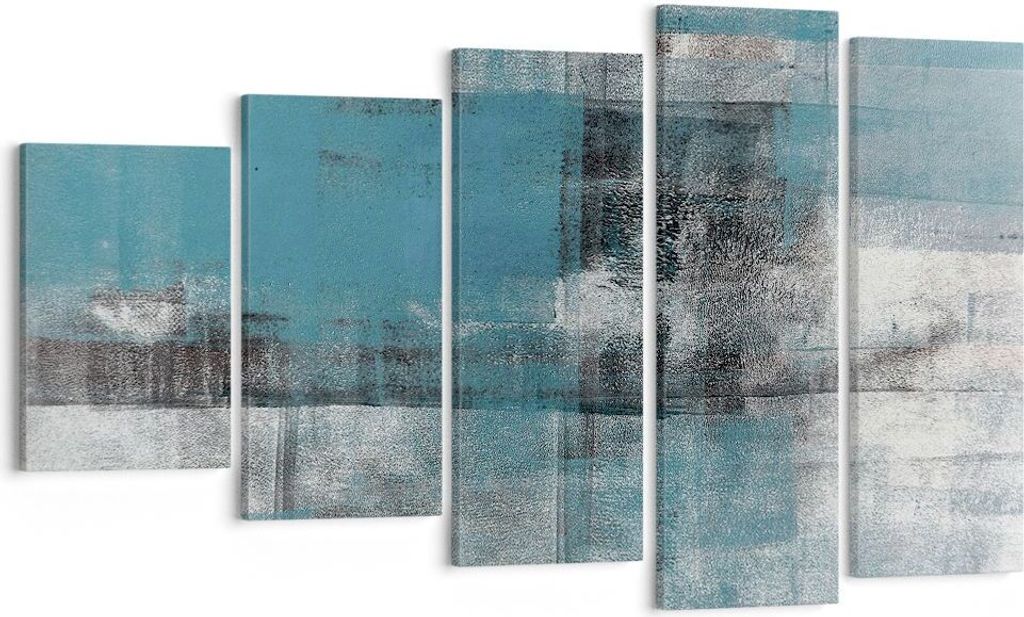 Bild auf Leinwand - Leinwandbild - 5 Teile - Abstraktion Modern Gürtel - 100x60cm - Wand Bild - Wanddeko - Wandbilder - Leinwanddruck - Bilder - W...