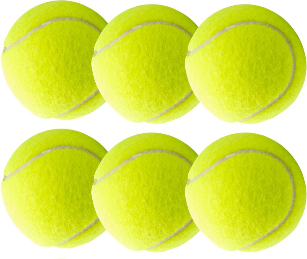 6x Tennisbälle- gelb für Training & Wettkampf für Tennis - Hunde - Waschmaschine