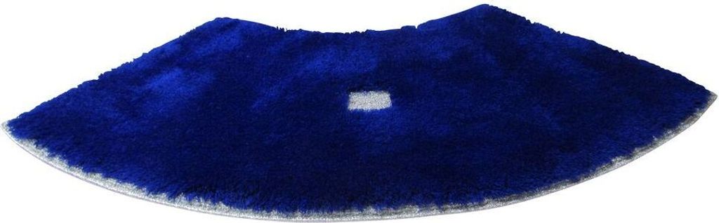 Nicol Badematte Badteppich Badvorleger Duschvorleger Badezimmerteppich 75x140 cm Runddusche Royalblau Silbergarn