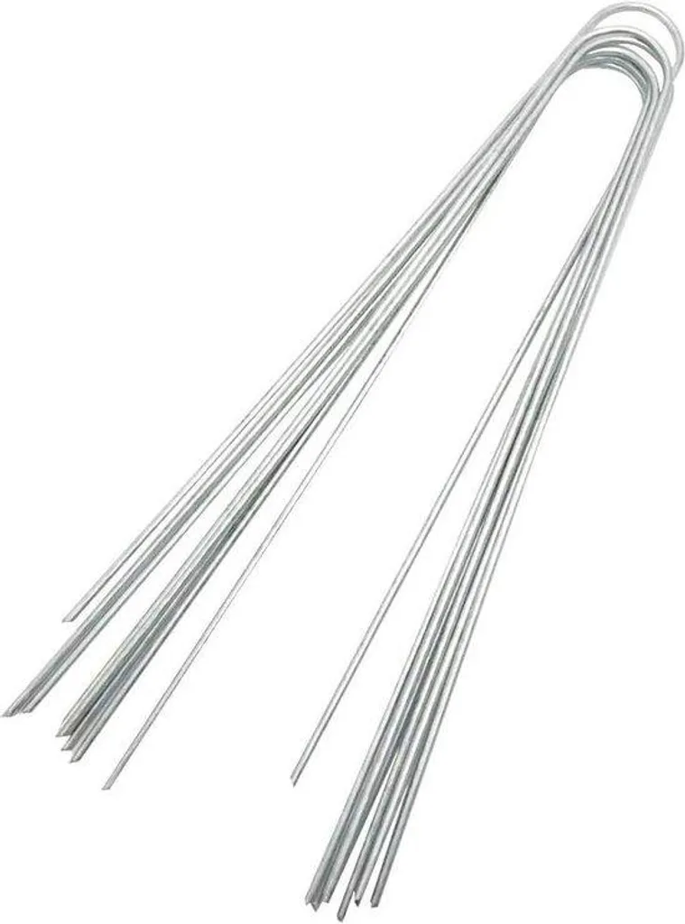 Piquets de fixation en acier galvanisé lot de 50 sardines jardinage