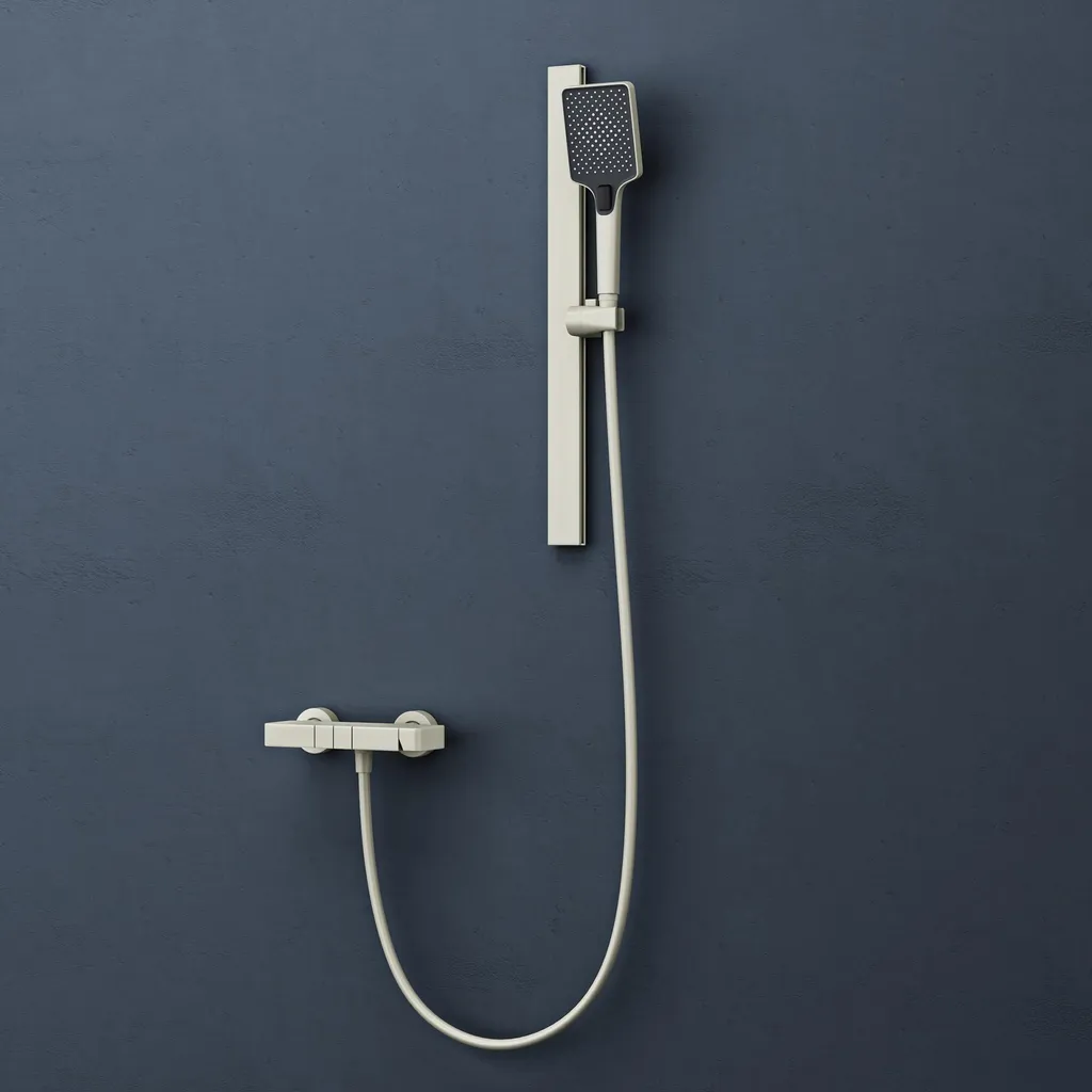 Système de Douche en Aluminium Blanc avec Barre de Douche de 70 cm Doporro
