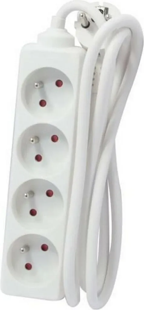 Multipresa Chacon 4 Prese 5m 3500W Bianco - Vendita Online Prezzo Migliore - 1