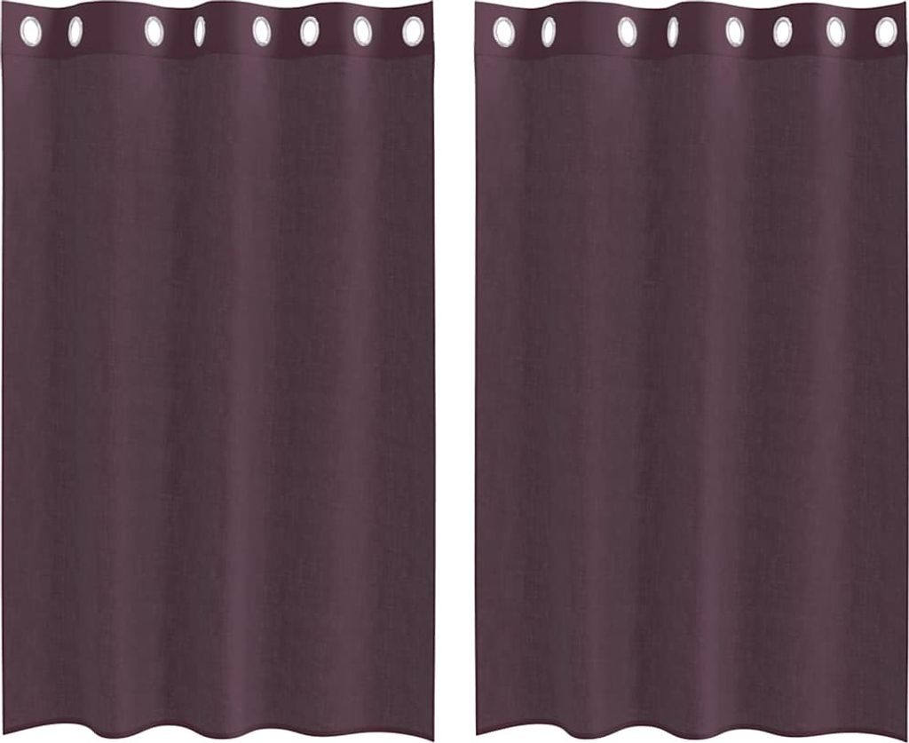 Voile Vorhänge mit Ösen 2 Stk. Lila 140x175 cm