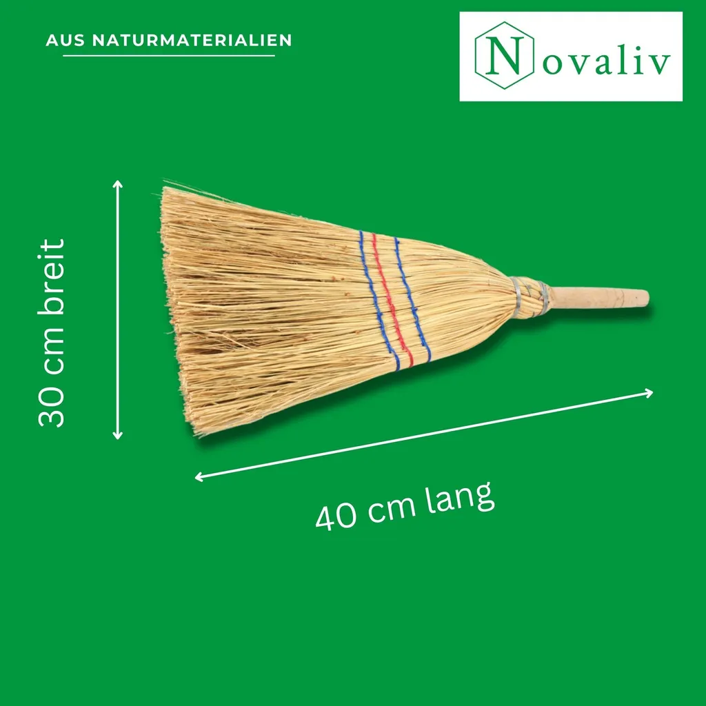 Mini Scopa da Giardino Novatool Set 3x | Paglia di Saggina 40 cm - 5