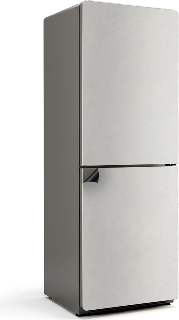 Farbe: Grau – Magnetische Kühlschrank Abdeckung – Dekorfolie magnetisch Küche – Kühlschrank Magnet Deko – selbstklebende Magnettafel –...