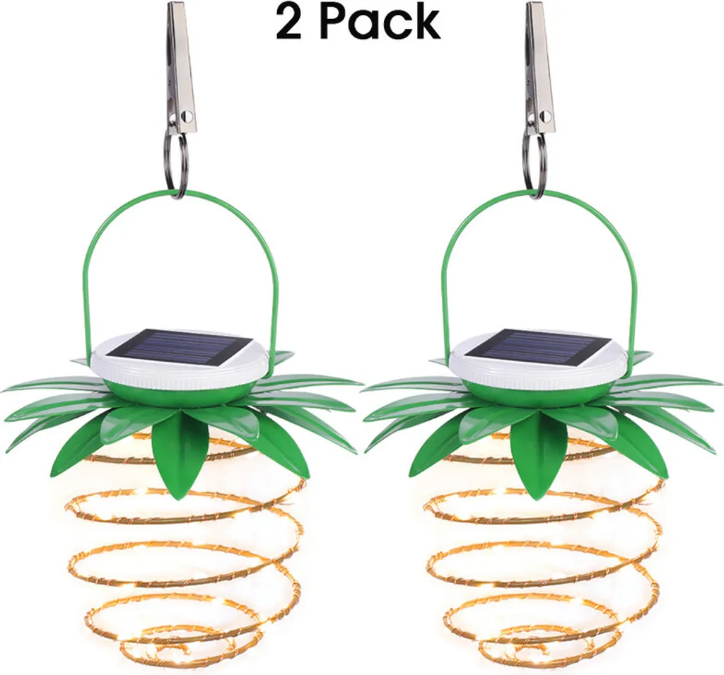 Spot Solaire Extérieur Design Ananas avec Capteur Automatique IP65 2pcs