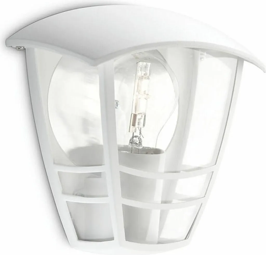 Applique Esterno Philips Creek Bianco Metallo E27 IP44 - 19,5cm Originale