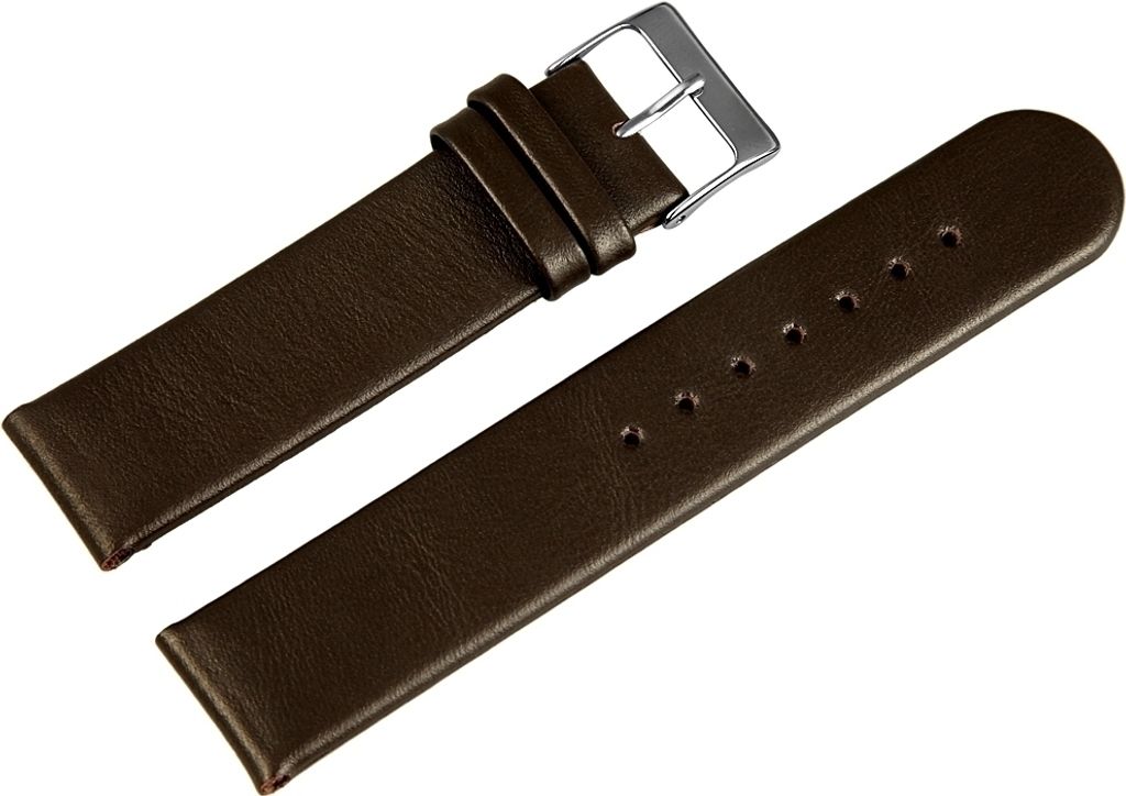 Basic Echtleder Armband in weiss, glatt, flach, 18 mm