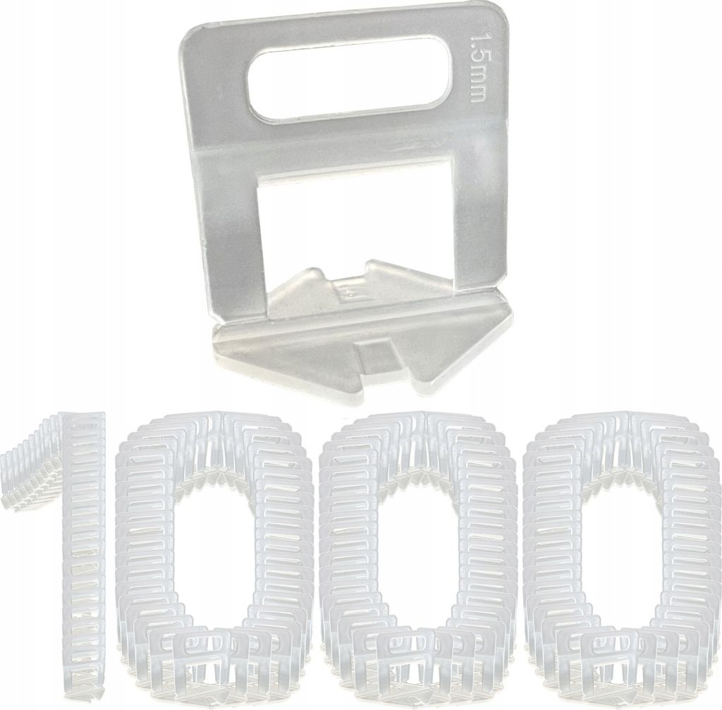 Fliesen Nivelliersystem Set 1000 Clips 500 Keile 1.5mm Produktbild 