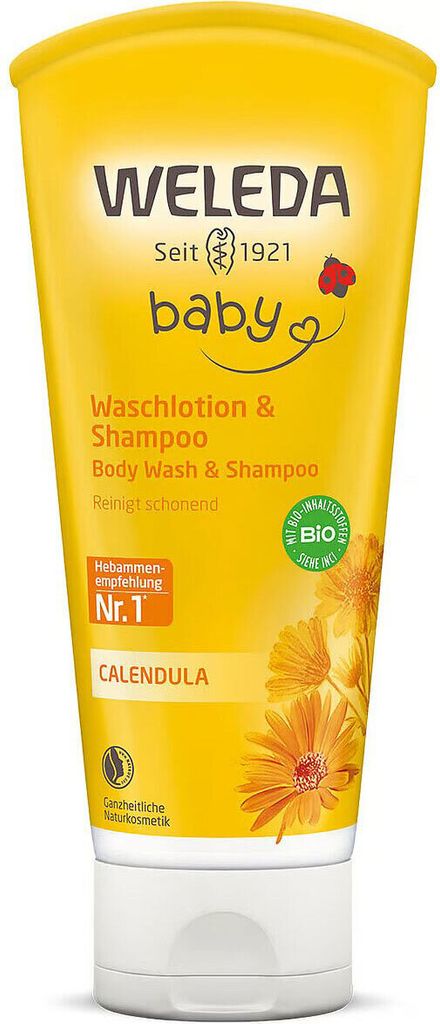 Weleda Calendula Waschlotion & Shampoo 200ml Produktbild 