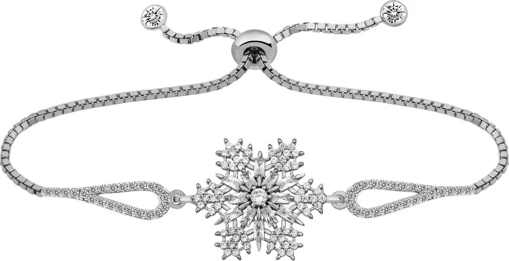 Bracelet femme argent flocon de neige idée cadeau idéal pour Noël