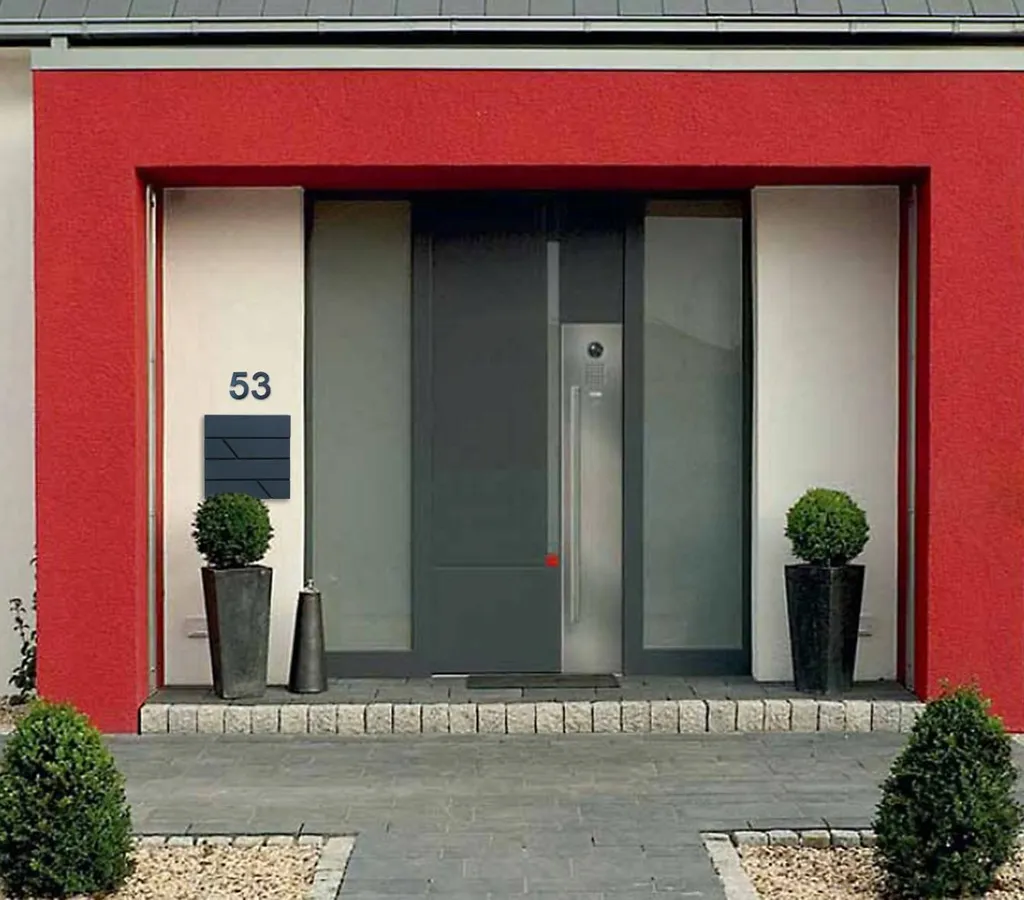 Boîte aux lettres extérieure en métal noir avec serrure haute sécurité - 5