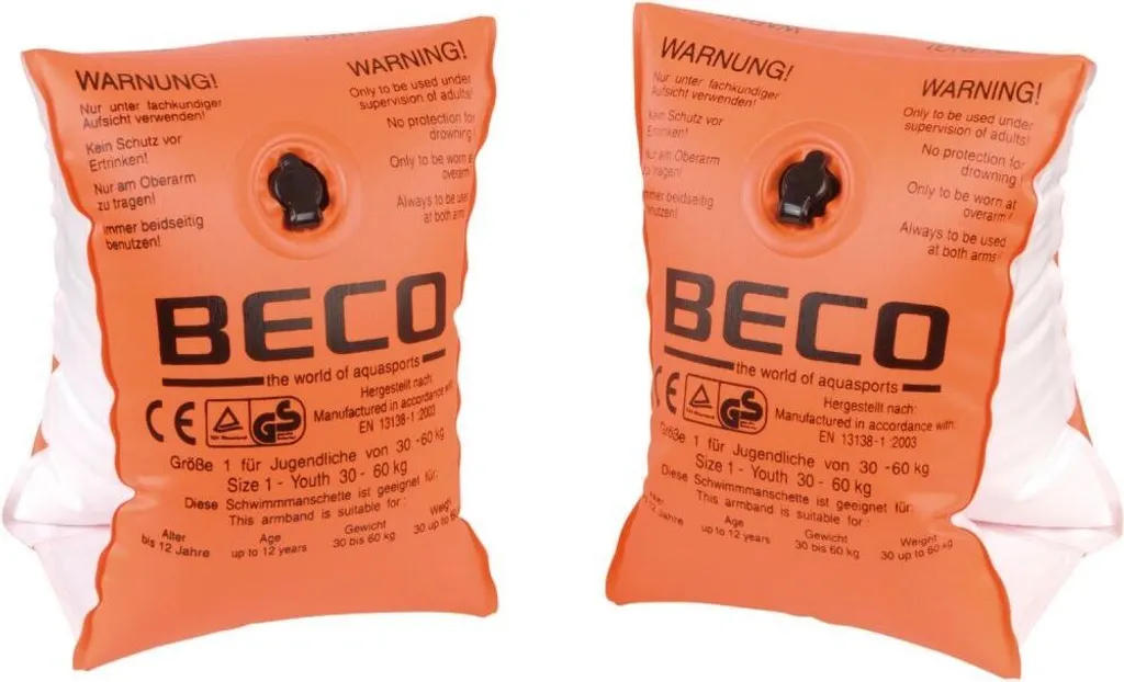 Brassards de sécurité BECO taille 2 manchettes natation pour la piscine