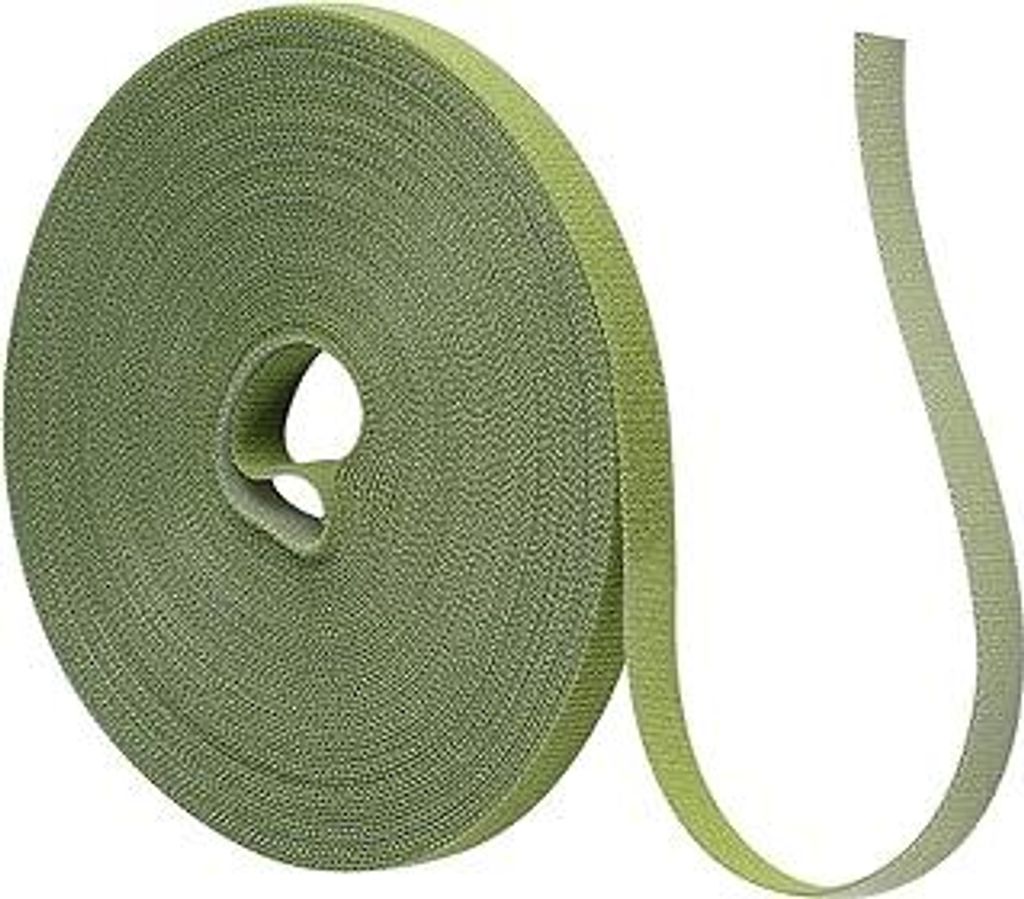 15m Pflanzenbinder Klett, 10mm Kabelbinder Wiederverschließbar Plant ties Pflanzen Klettband für Pflanzen Grün
