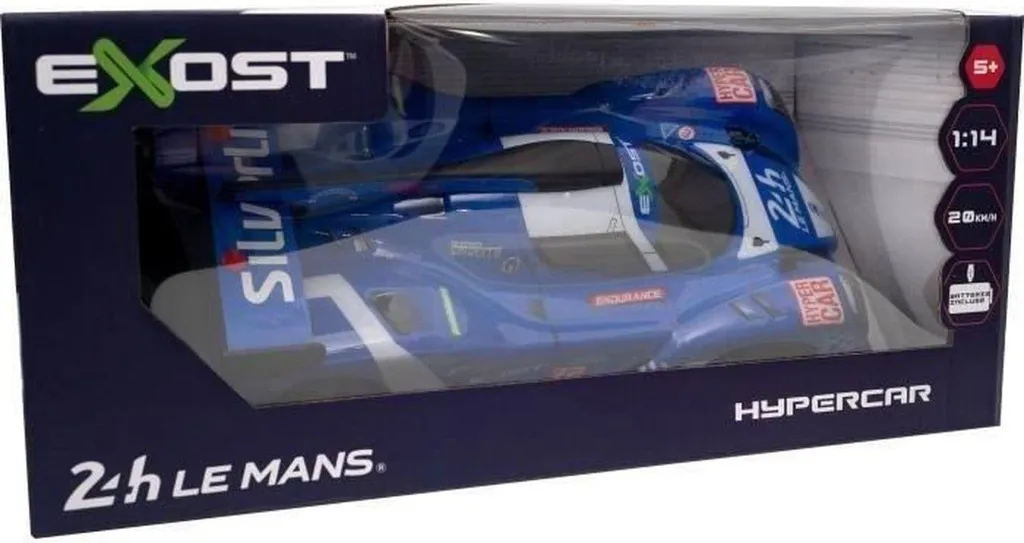 Voiture de course télécommandée Exost 24h Le Mans 1/14 bleue sport