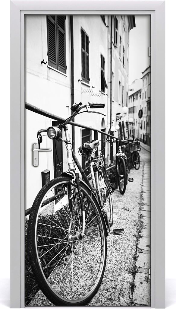 Tulup Türaufkleber 95x205 cm Dekorative Aufkleber Selbstklebend Wasserdichte Tapete Abnehmbar Schlafzimmer Wohnzimmer Wohnkultur - Fahrräder City...