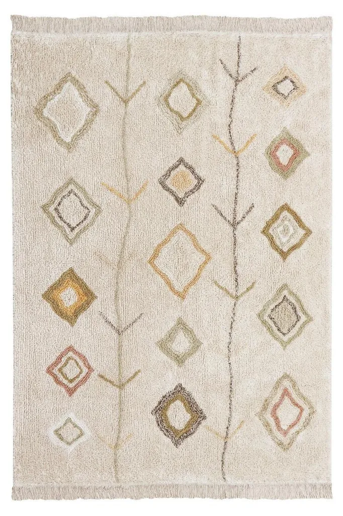 Moquette Kaarol Earth 140x200 cm - Tapis Moelleux pour Salon et Chambre