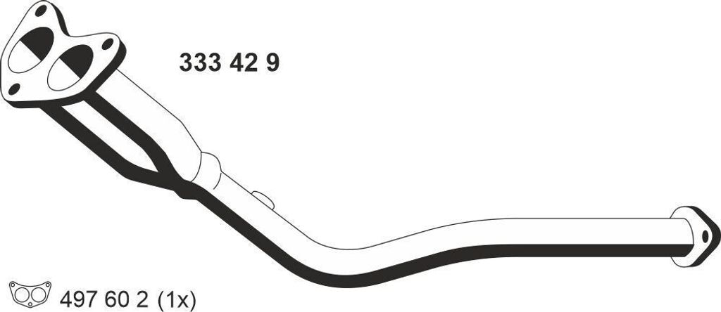 ERNST Abgasrohr Auspuffrohr für FORD SIERRA (GBG, GB4) Vorne 333429