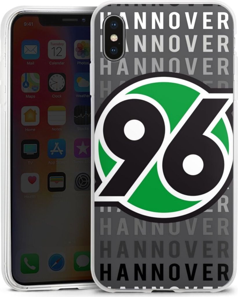 DeinDesign Handyhülle für Apple iPhone Xs Max Silikon Hülle Case Smartphone Schutzhülle H96 Hannover 96 Offizielles Lizenzprodukt