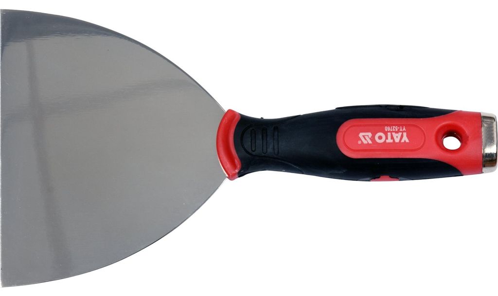 Geschliffener Edelstahlspachtel 125 mm mit Bitfach