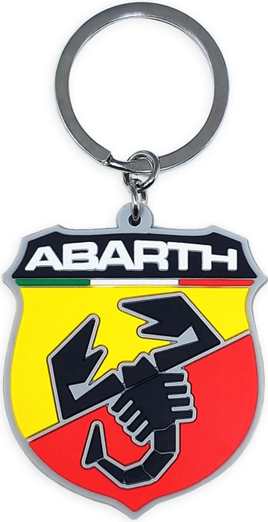 Abarth Offizielle Soft-Touch Schlüsselanhänger Schild Logo