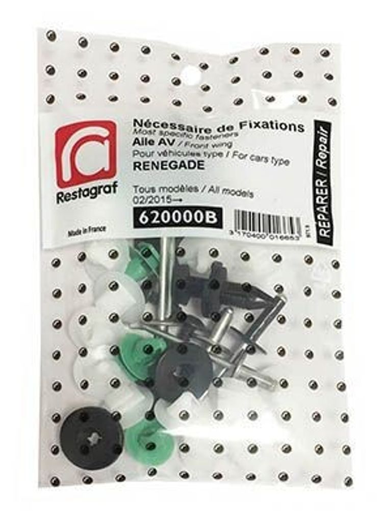36x RESTAGRAF Halteclipsatz Karosserie 620000B Kotflügel Vorne für JEEP Renegade SUV (BU, B1)