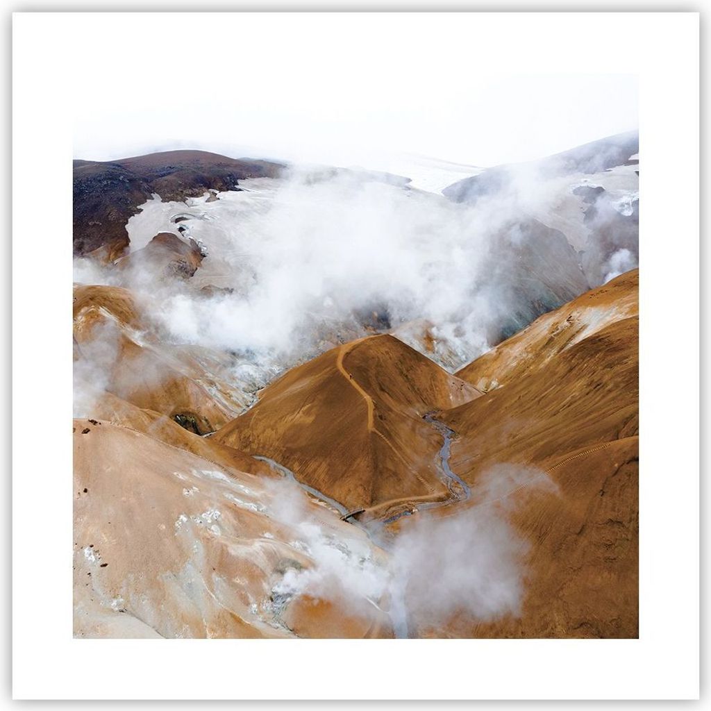 Poster - Poster ohne Rahmen - Berge Wolken Landschaft - 40x40 cm - Wand Bild - Wanddeko - Wandbilder - Kunstposter - Wandposter - Bilder - Kunstdru...