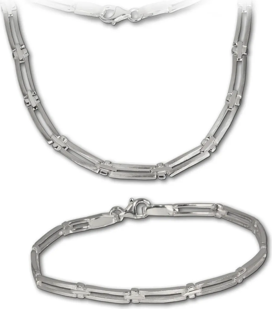 Parure Bijoux Collier Argent Mat pour Soirée et Travail SilverDream Femme