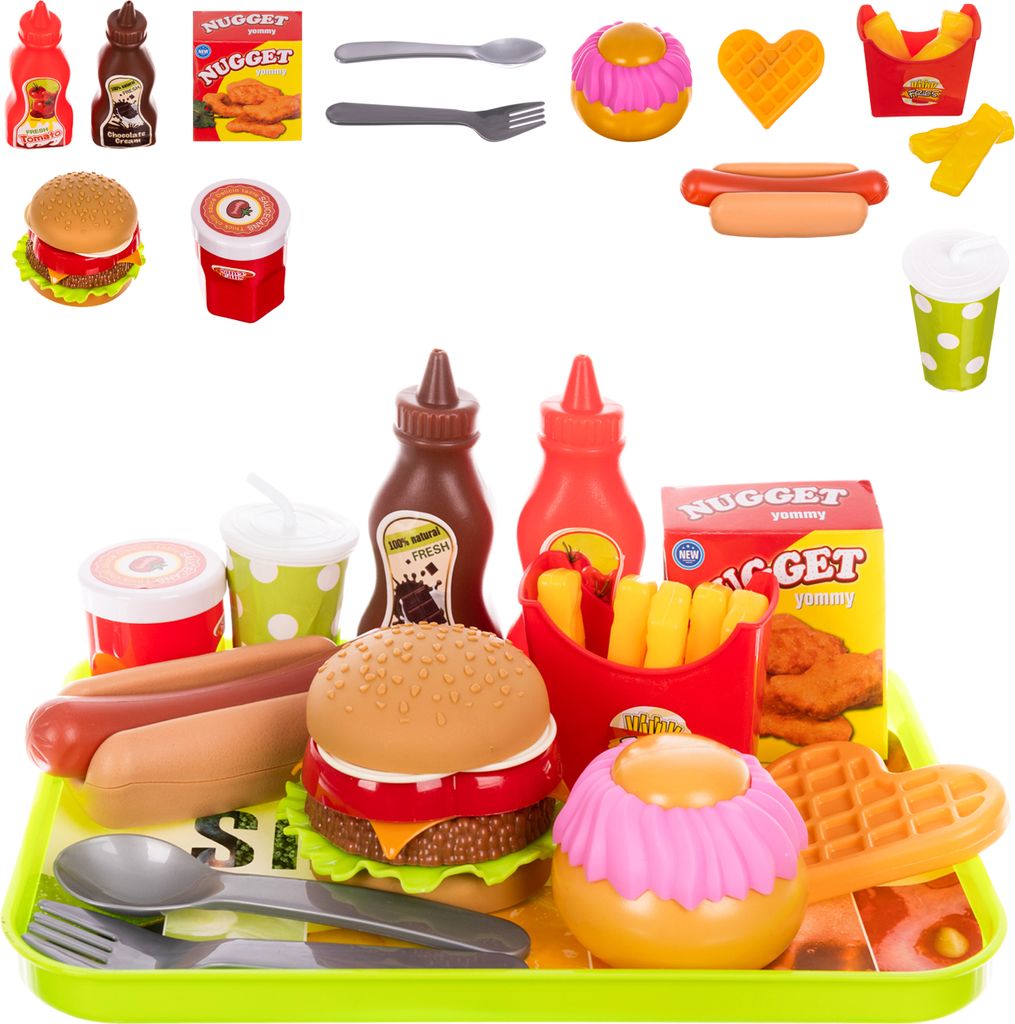 Set fast food in plastica per bambini Immagine del prodotto 